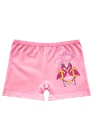 Kız Çocuk Renkli Boxer Likralı Flamingo Baskılı ÖTS 8235 - 6 ADET Pembe detay görünüm